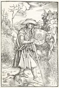 Albrecht Dürer, Gerson représenté en pèlerin, 1494.